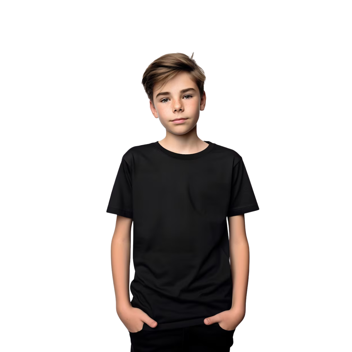 Polera Negra de Algodón Unisex - Imagen 6