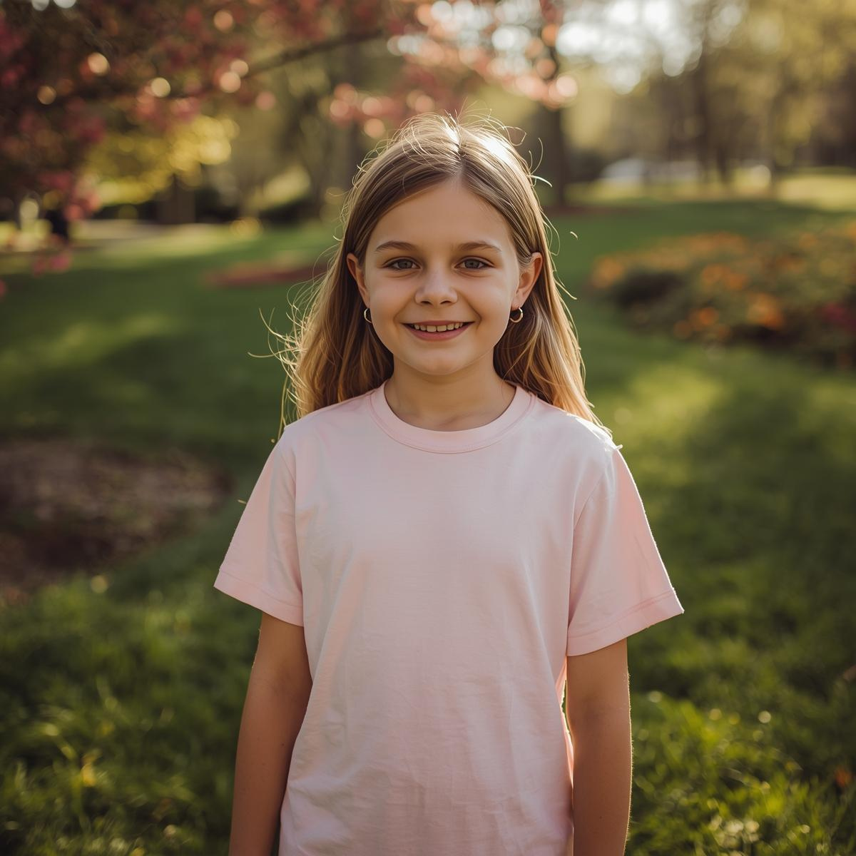 Polera lisa rosa pastel algodón unisex - Imagen 4